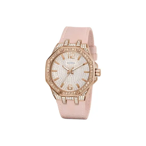 GUESS Women's Watch Кварцевый механизм Ткань Ремешок 39 мм Розовое золото Циферблат Часы