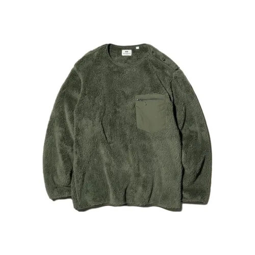 UNIQLO Engineered Garments Collaboration Оливково-зеленый Унисекс Свитеры
