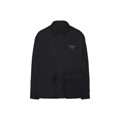 PRADA Мужские черные куртки