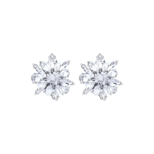 MIDNIGHT OPERA HOUSE Swarovski Элемент Серьги-гвоздики Белый, золотой Женские