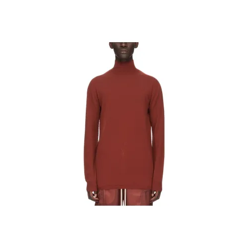 RICK OWENS совместный бренд RO OVERSIZED Черепаха В Henna LIGHT WEIGHT Rasato KNIT Трикотаж Мужской Оранжевый Красный