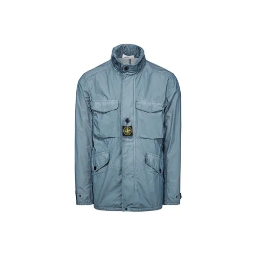 Stone Island Светло-Синие Мужские Куртки