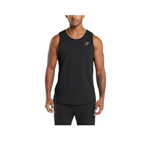GYMSHARK Crest Топ без рукавов Мужской Черный