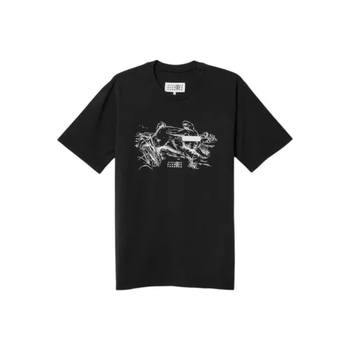 MM6 Maison Margiela совместная черная мужская рубашка T