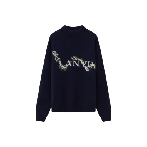 Lanvin FW23 Свитер Мужской Морской Синий