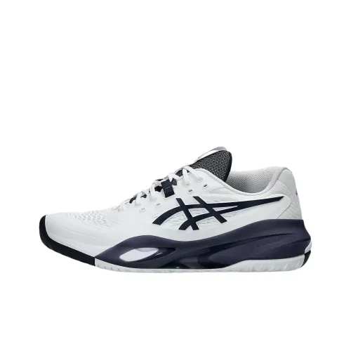 A.P.C x ASICS Гель RESOLUTION 10 Устойчивые к истиранию Низкие кроссовки для тенниса Мужские Белый Синий