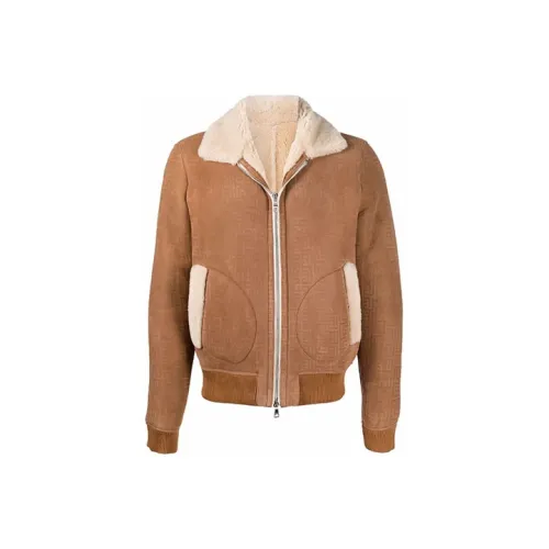 BALMAIN Коричневый Мужские Куртки