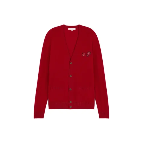Maison Kitsune Новогодний красный Мужские Свитера