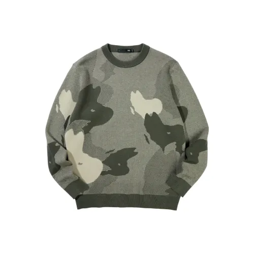 HLA Зеленый Серый Узор 84 Мужской Трикотаж