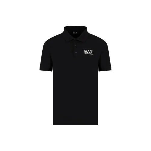 EMPORIO ARMANI EA7 Черная мужская поло рубашка