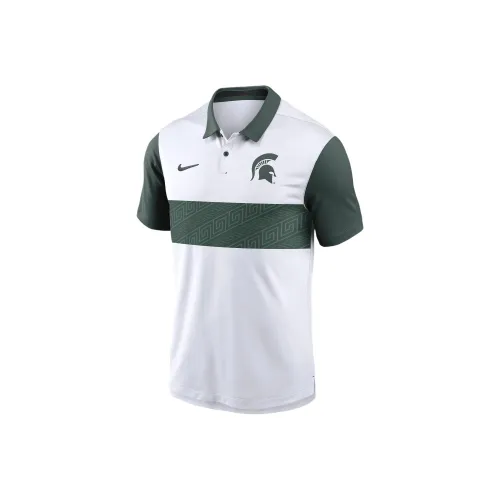 nike Dri Fit CollegeMichigan Мужское Поло Белое