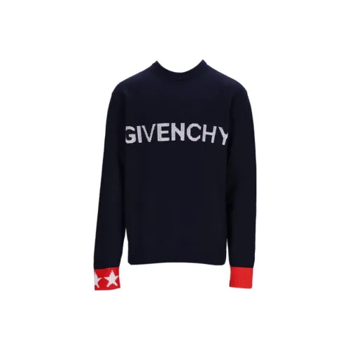GIVENCHY FW23 Свитер Мужской Морской Синий