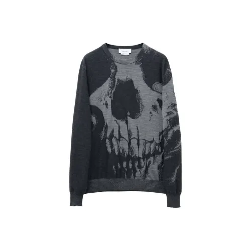 Alexander McQueen Черный Серый Цвет Мужские Свитера