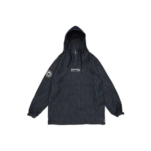 Thrasher Куртка Японская версия Унисекс Синяя