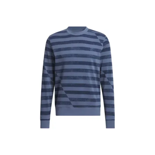 Adidas Printed Crewneck Толстовка Свитер Мужской Синий