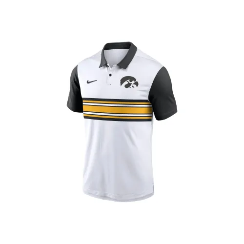 nike Dri Fit CollegeIowa FW24 Мужское Поло Белое