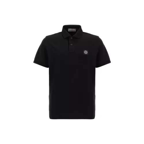 STONE ISLAND Мужская черная поло