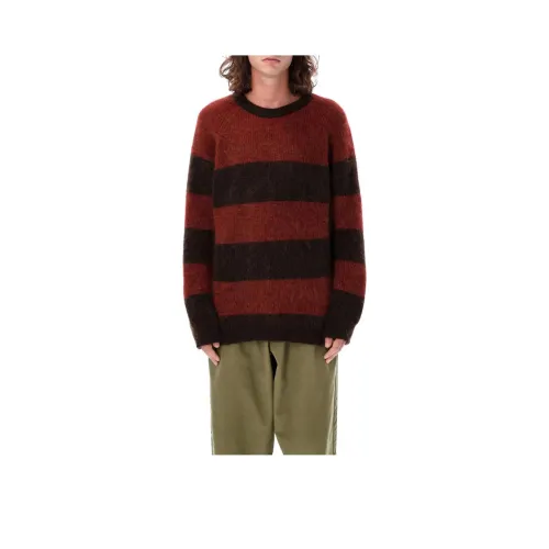 YMC Мужские свитеры красного и коричневого цвета