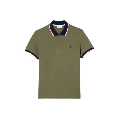 LACOSTE Поло Мужское Хаки Зеленый