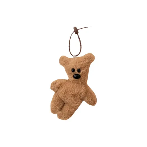 JIUJI Милый Бобовый Медвежонок Рюкзак Ожерелье Куклы Плюшевый Брелок 10 см Высота