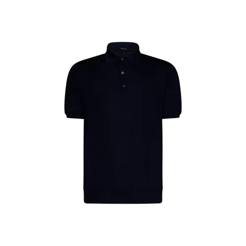 KITON Поло Мужское Темно-синий
