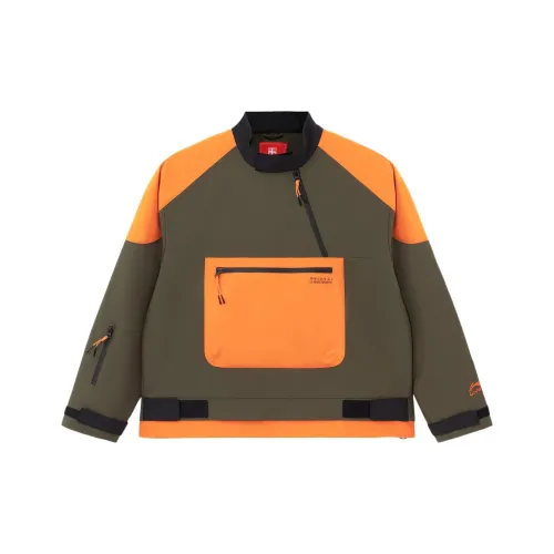 LINING Темно-оливково-зеленые мужские куртки