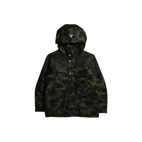 A BATHING APE x BARBOUR BAPE® × Barbour Куртки и пальто Мужской Зеленый
