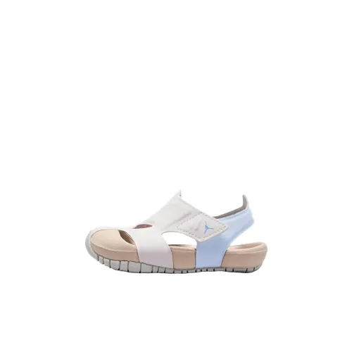 Джордан Flare Нижняя юбка Резистентная и Дышащая MID Топ Детские Сандалии Синий Розовый Младенец и Малыш