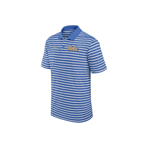 Джордан UCLA Ruins Primetime Victory Striped Dri Fit Polo Men's Blue