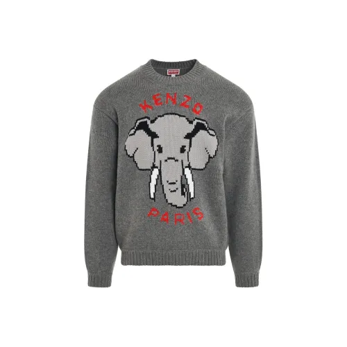 KENZO Pixels Серый Мужской Свитеры