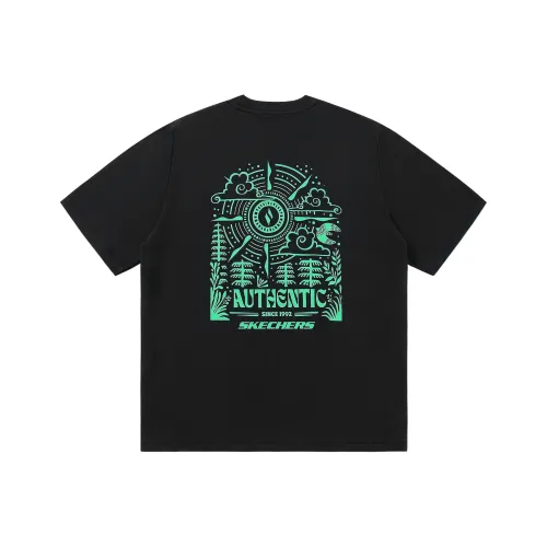 Skechers Yazhuan Series T Рубашка Унисекс Глубокий Черный