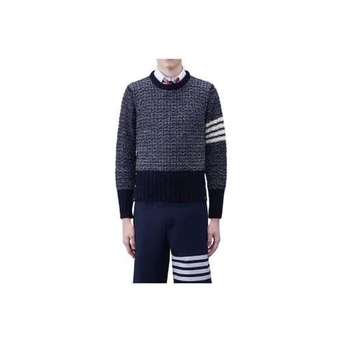 THOM BROWNE Морской синий Мужские свитеры