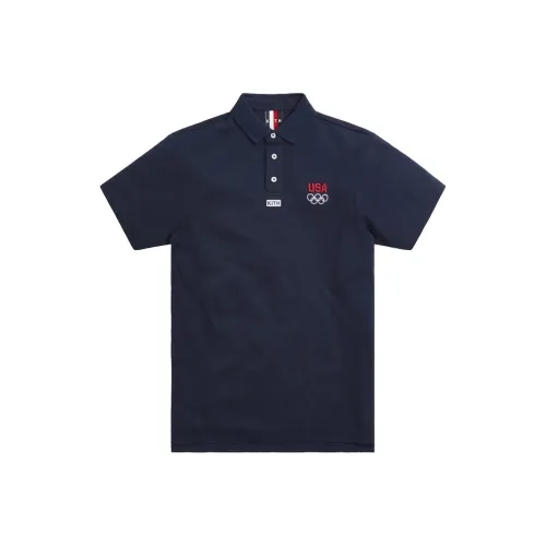 Kith Морской синий Унисекс Поло