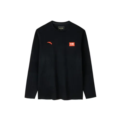 ANTA ZONGXUNXILIE Трикотаж Мужской Основной Черный