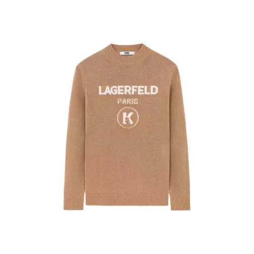 Karl Lagerfeld Свитер Мужской Светлый Кофейный