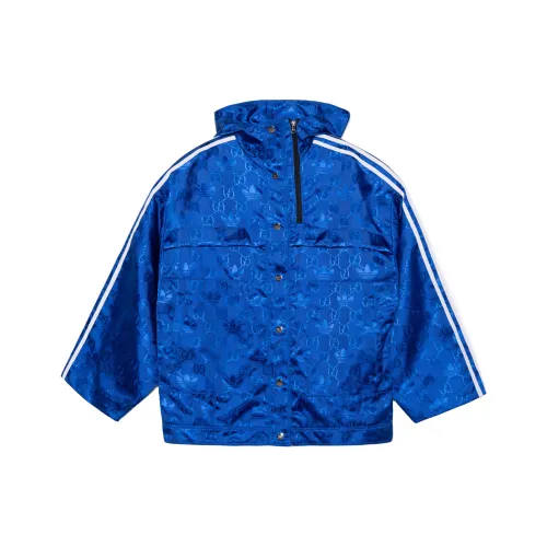 GUCCI X ADIDAS Originals GUCCI X ADIDAS Collaboration SS22 Куртки Пальто Унисекс Кобальтовый синий