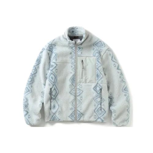 Thisisneverthat SP Шерпа Флис Куртка Камень Куртки Пальто Унисекс Легкий Синий