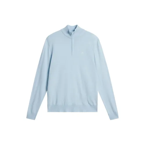 J.Lindeberg Kian Zipped Свитер Мужской Светло-Синий