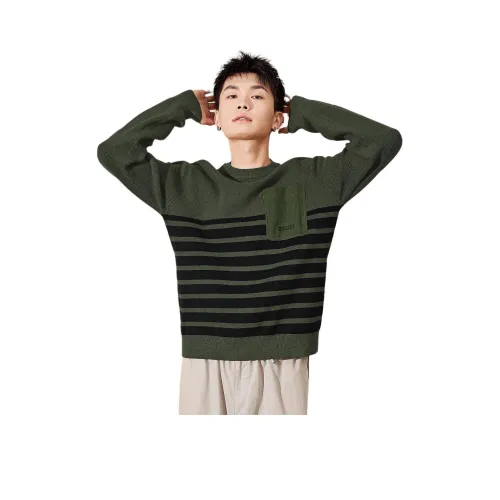 Tonlion Свитер Мужской Темно-зеленый