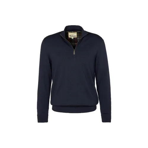 BARBOUR Gamlan Полузастежка Свитер Мужской Синий
