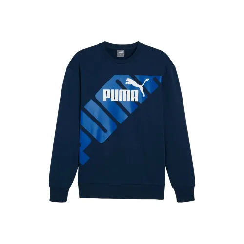 PUMA POWER GraphicCrew TR Свитшот Мужской Морской Синий