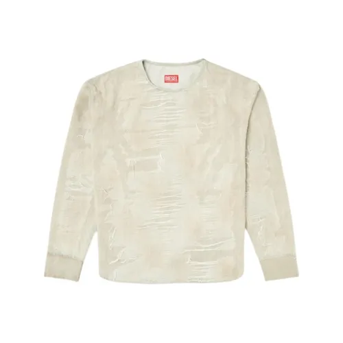 DIESEL SS25 Свитер Мужской Серый Белый