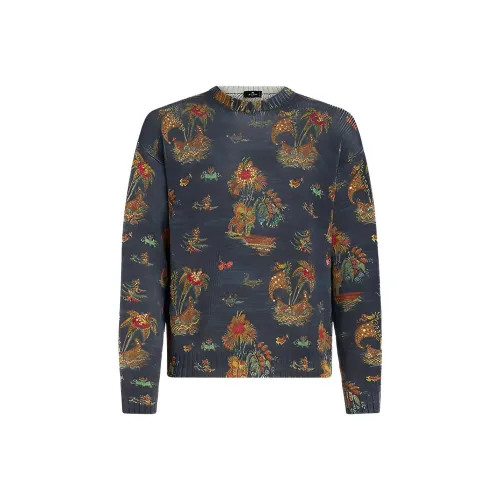 ETRO Морской Синий Мужской Трикотаж