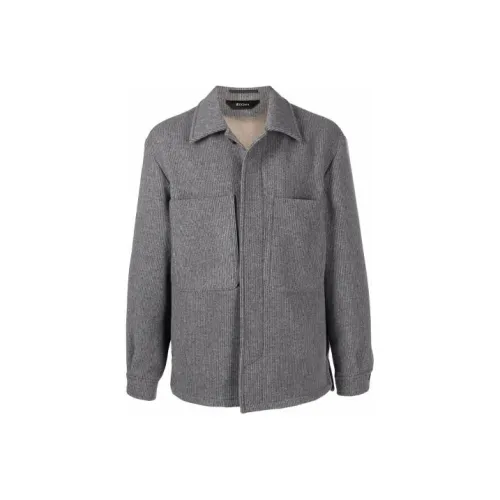 Ermenegildo Zegna Серые Мужские Куртки