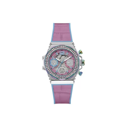GUESS Наручные часы Кварцевый механизм Силиконовый ремешок из натуральной кожи 36 мм розовый циферблат женские часы