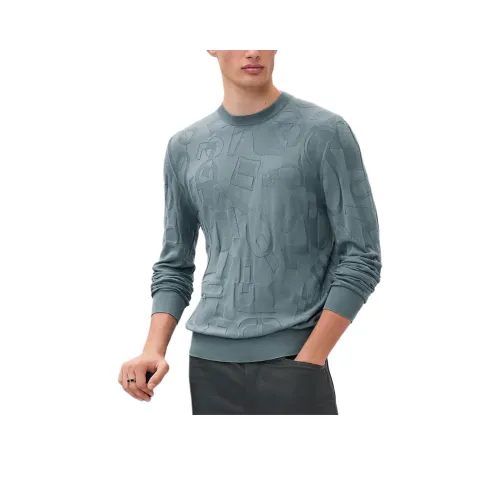 HERMES Серые Мужские Свитера