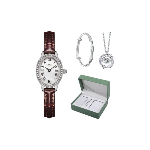 LIMIT Luxury Vintage Feather With You Mobius Collection Bangle Necklace Gift Box Set Кварцевый механизм Белый циферблат