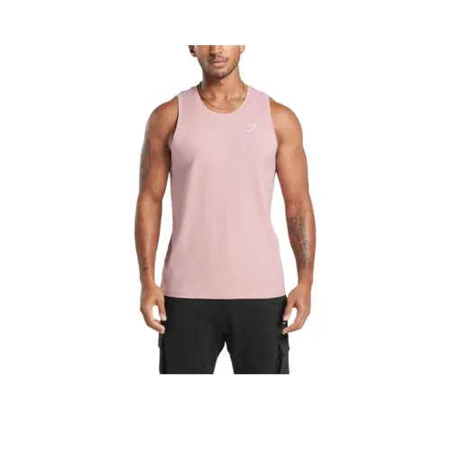 GYMSHARK Crest Tank Top Мужской Светло-Розовый
