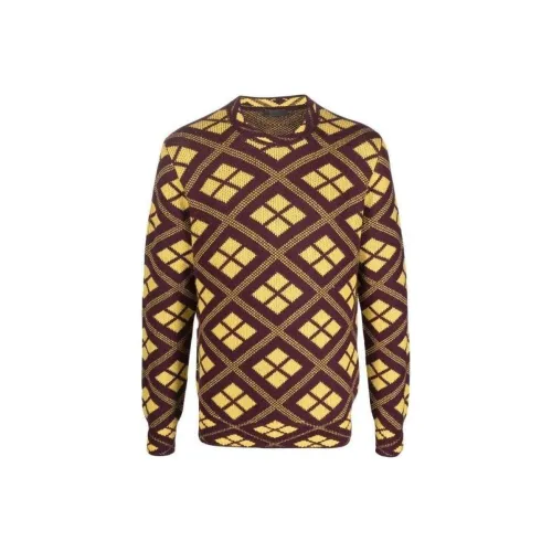 PRADA Коричневые Мужские Свитера