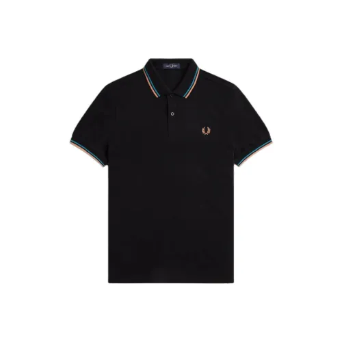 FRED PERRY Черный/Светлый Ржавый Мужская Поло